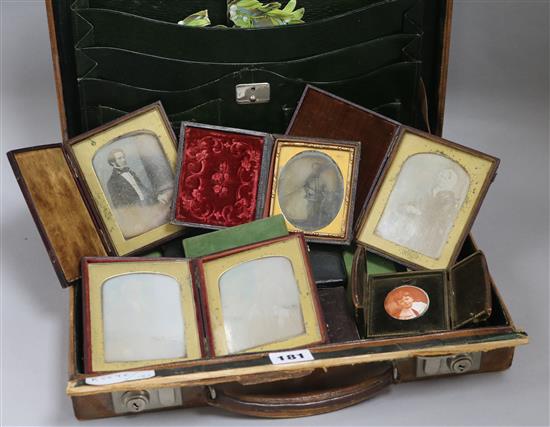 Three daguerreotype portraits and other Victorian photos
